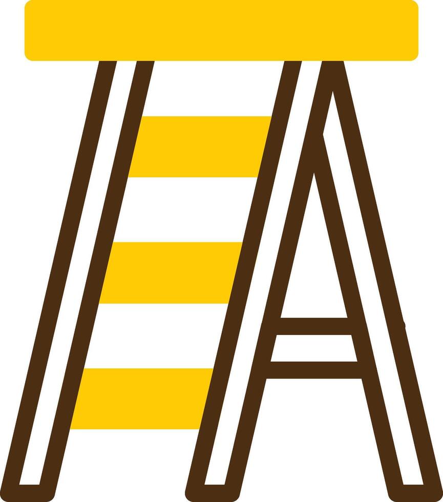 Ladder Yellow Lieanr Circle Icon vector