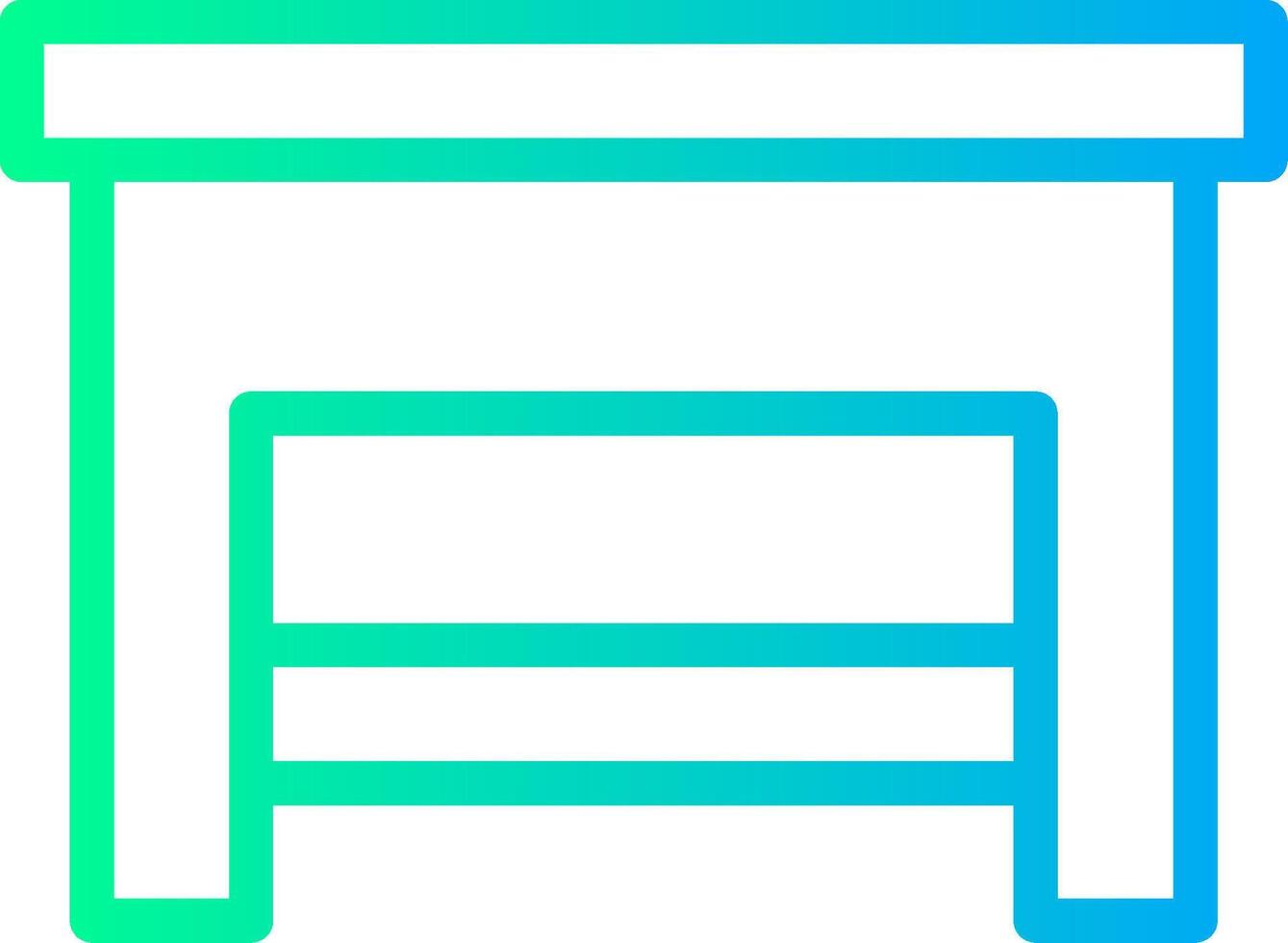 Step Stool Linear Gradient Icon vector
