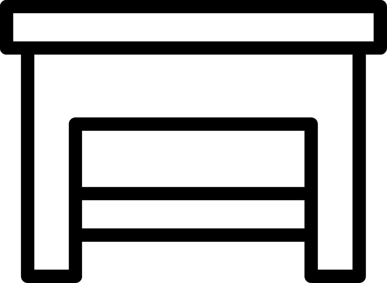 Step Stool Line Icon vector