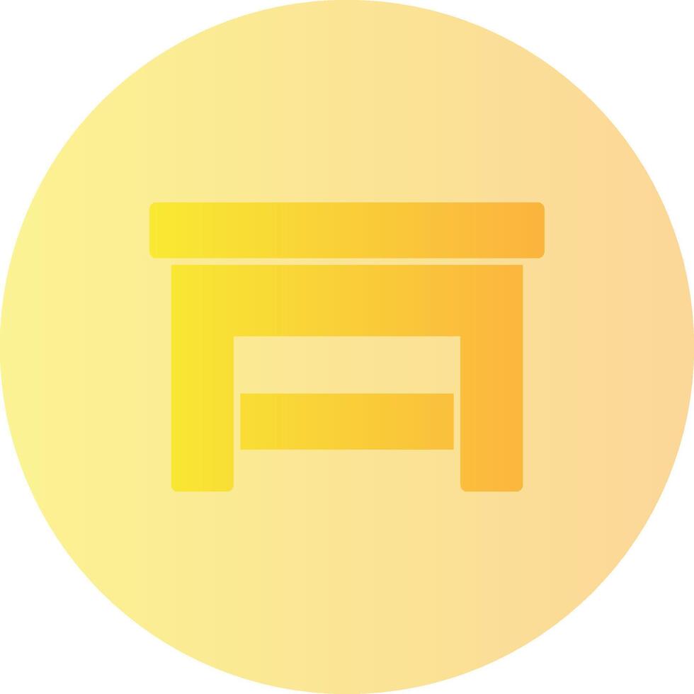 Step Stool Gradient Circle Icon vector