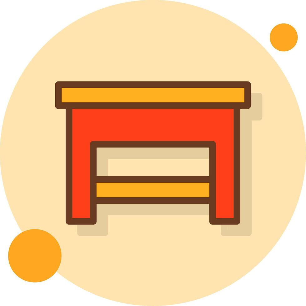 Step Stool Filled Shadow Circle Icon vector