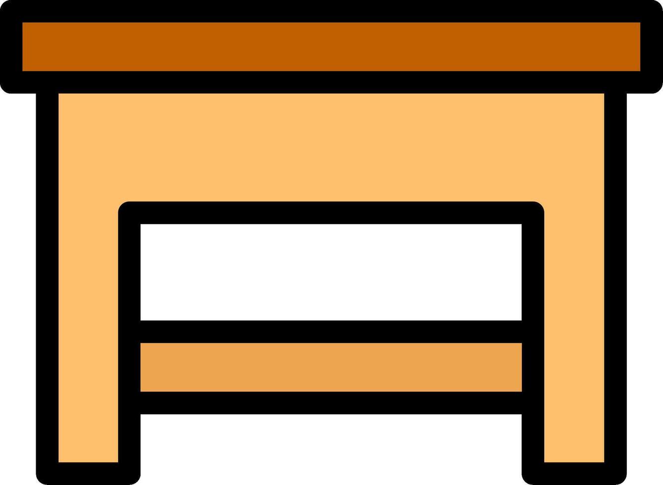 Step Stool Line Filled Icon vector