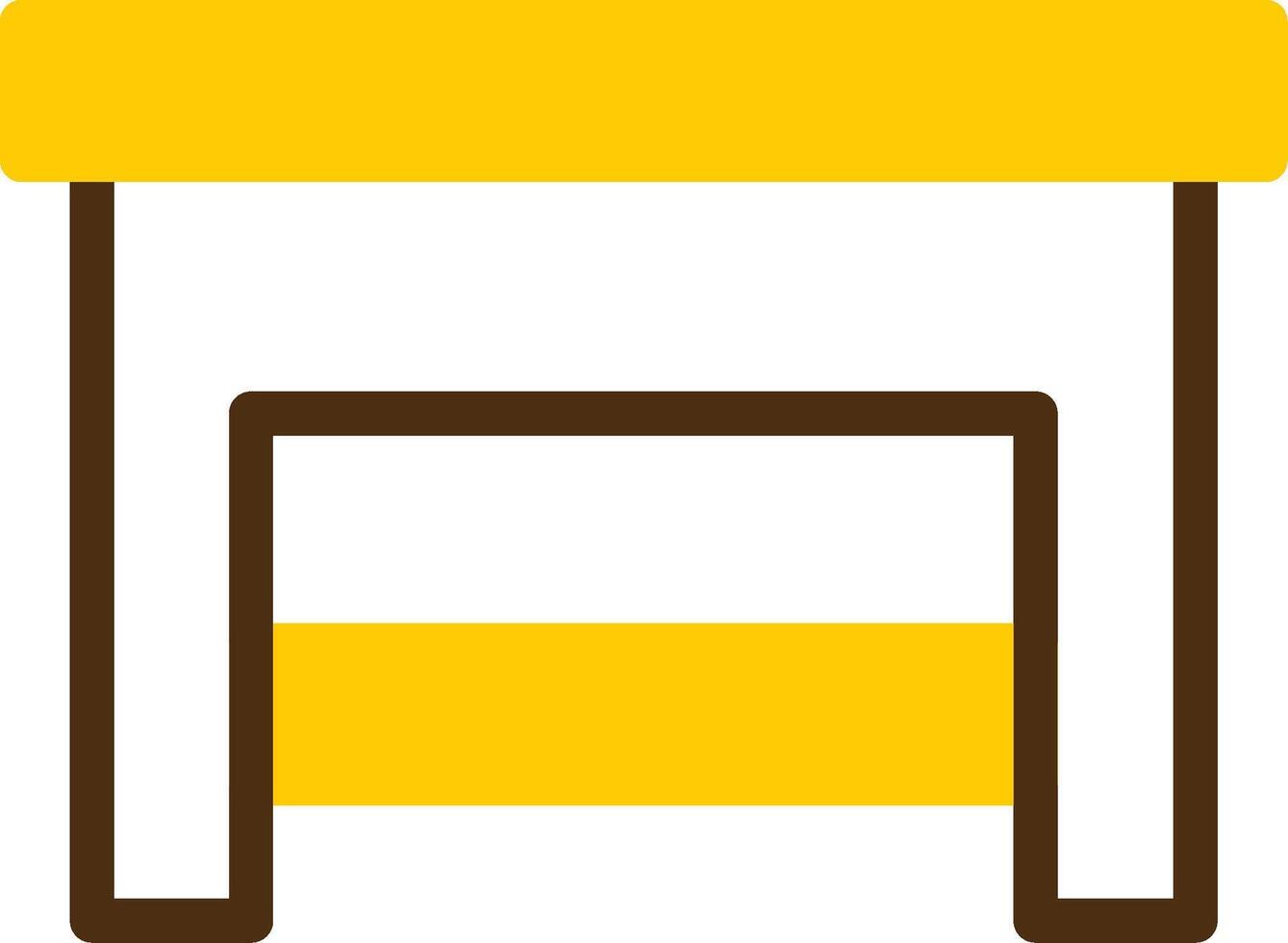 Step Stool Yellow Lieanr Circle Icon vector