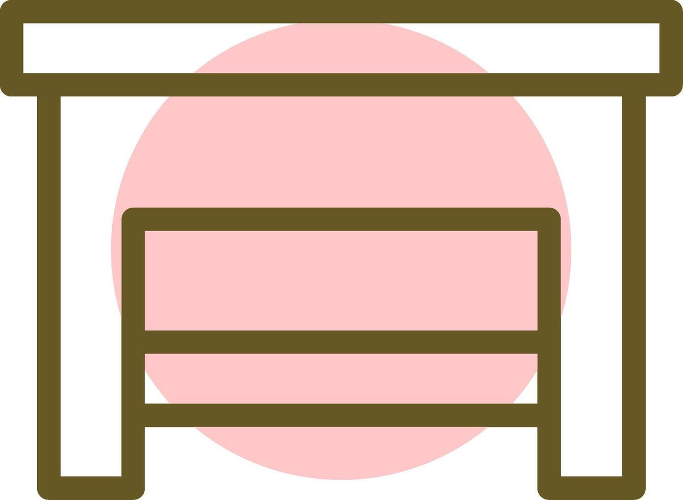 Step Stool Linear Circle Icon vector