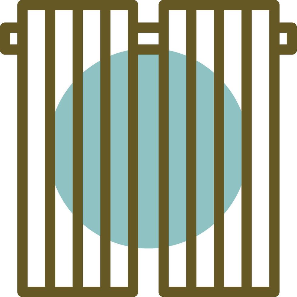 Curtains Linear Circle Icon vector