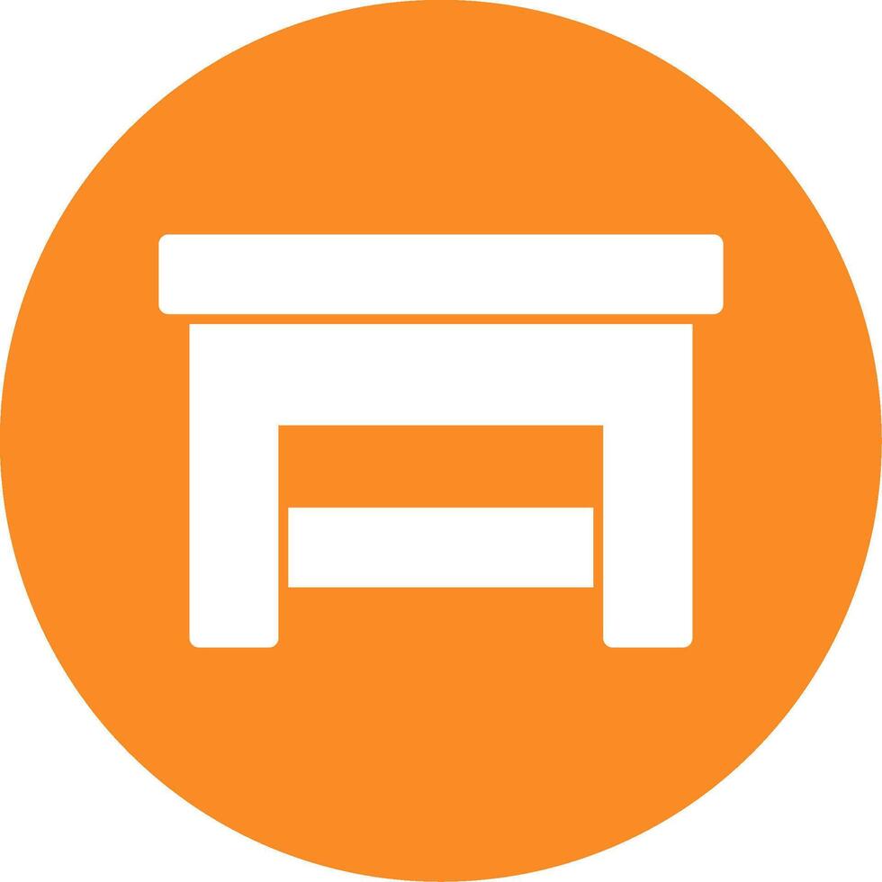 Step Stool Line Circle Icon vector