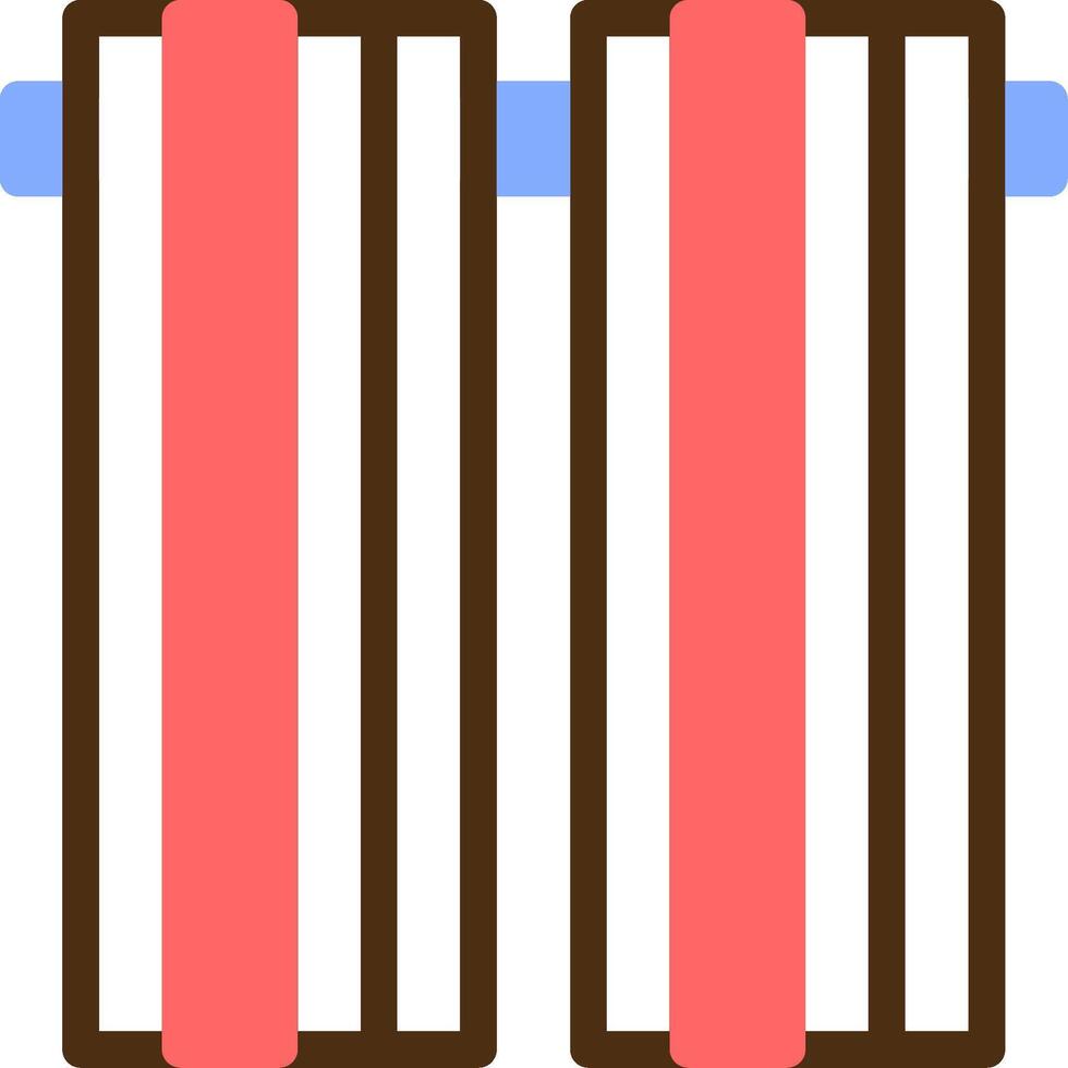 Curtains Color Filled Icon vector