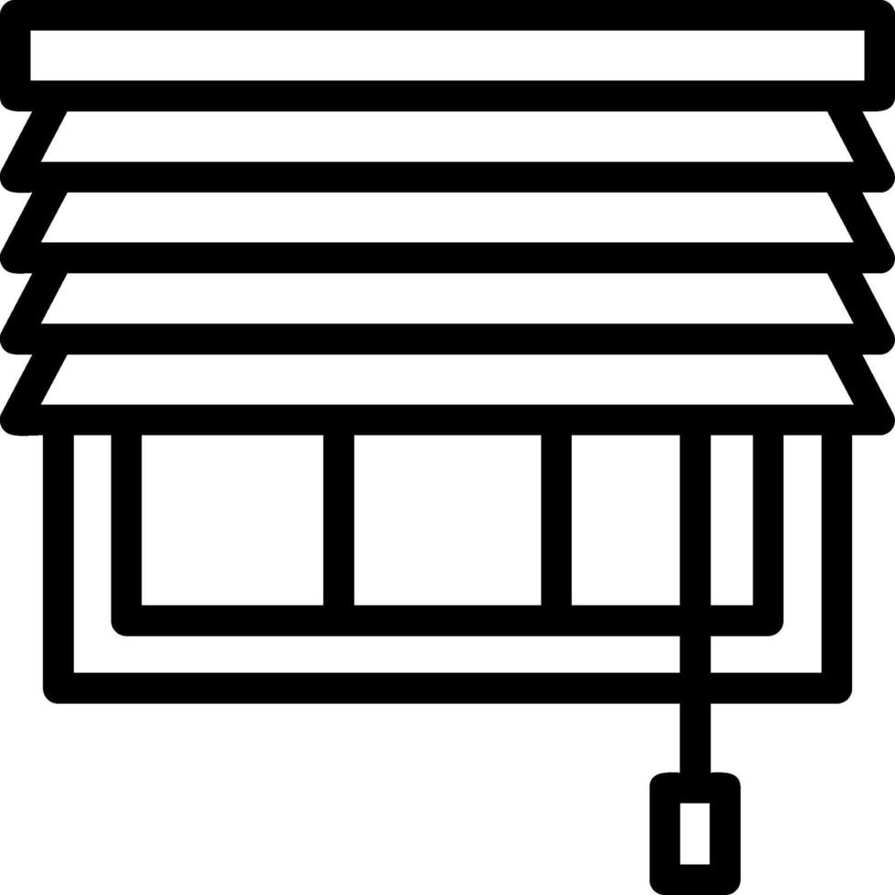 Blinds Line Icon vector