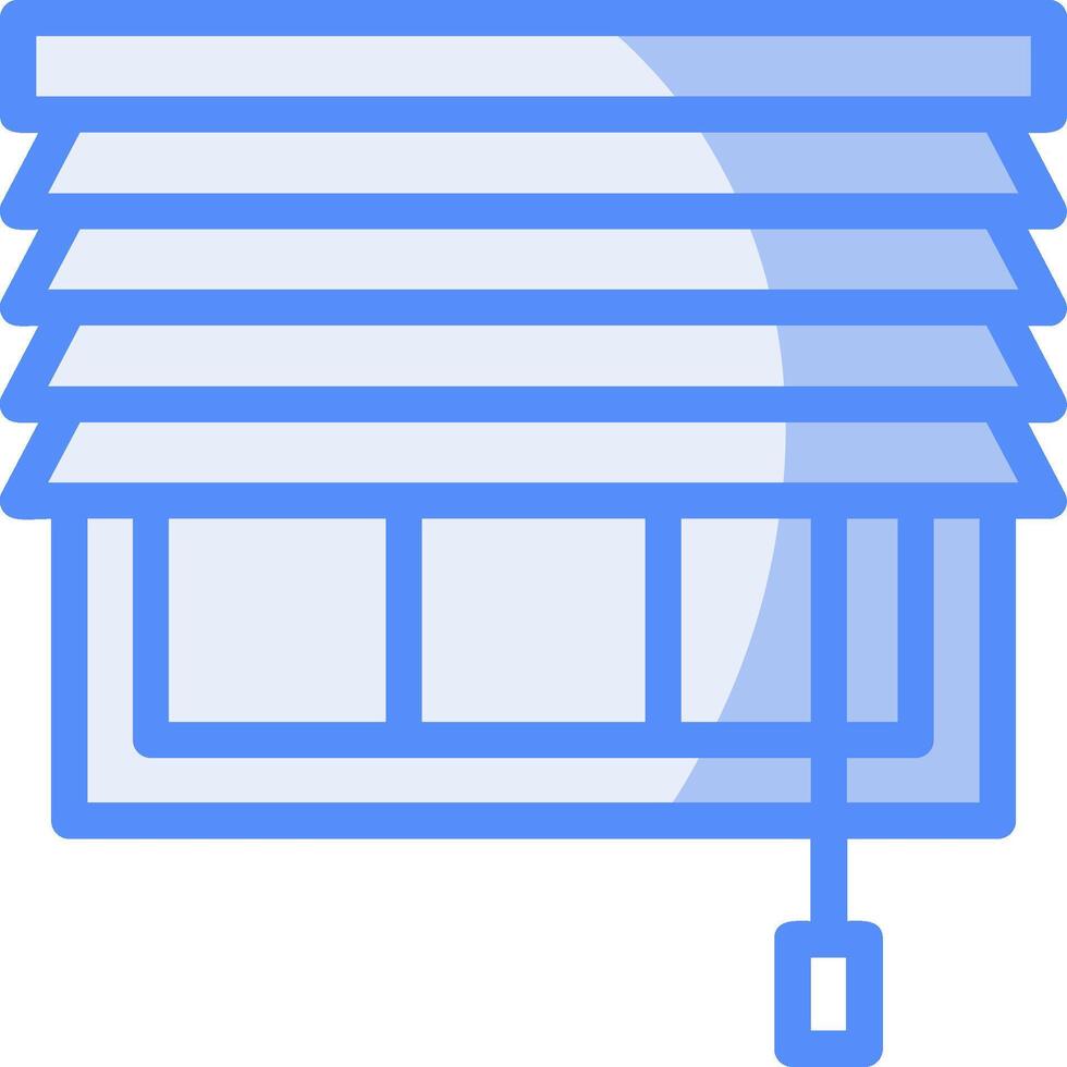 Blinds Line Filled Blue Icon vector
