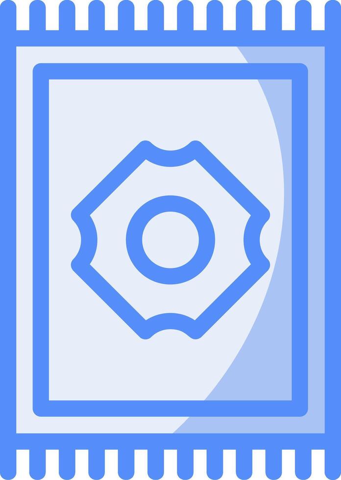Carpet Line Filled Blue Icon vector