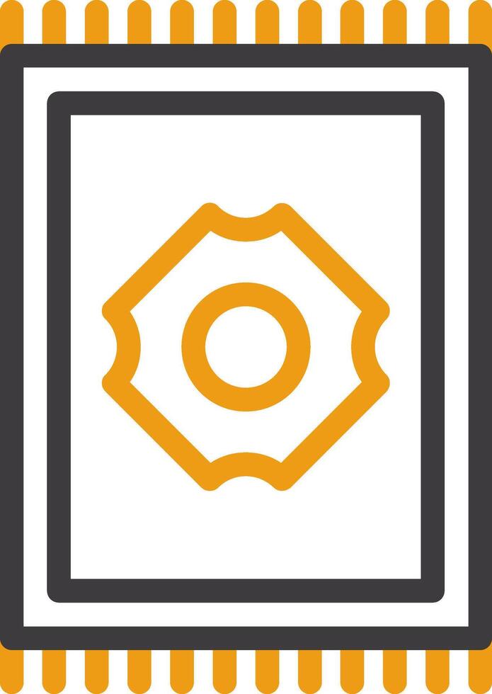 alfombra línea circulo icono vector