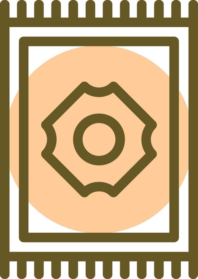 Carpet Linear Circle Icon vector
