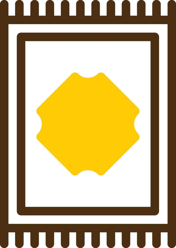 alfombra amarillo mentir circulo icono vector