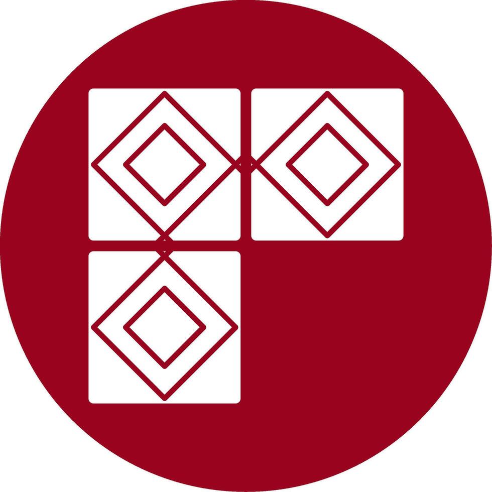 Tiles Glyph Circle Icon vector