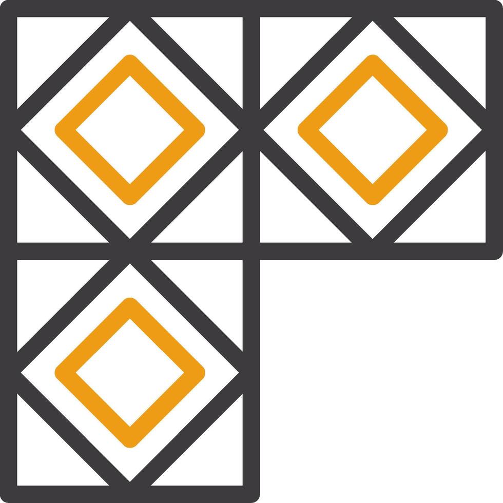 Tiles Line Circle Icon vector