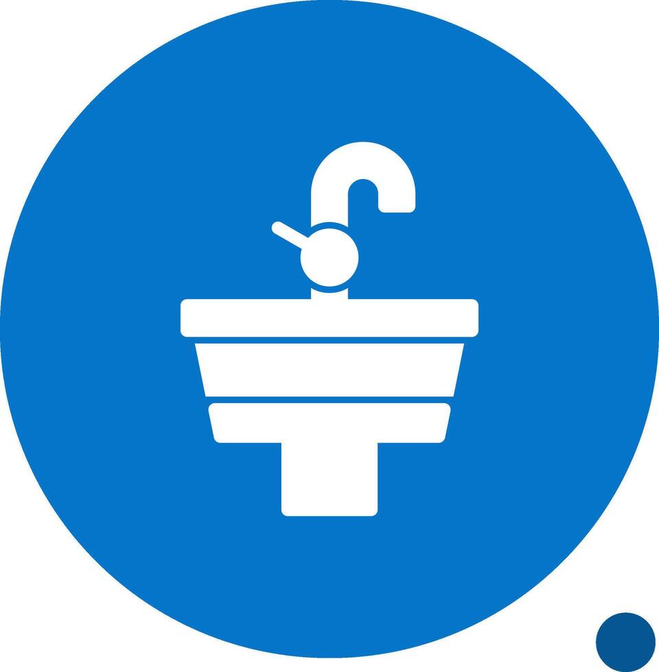 Sink Glyph Shadow Icon vector