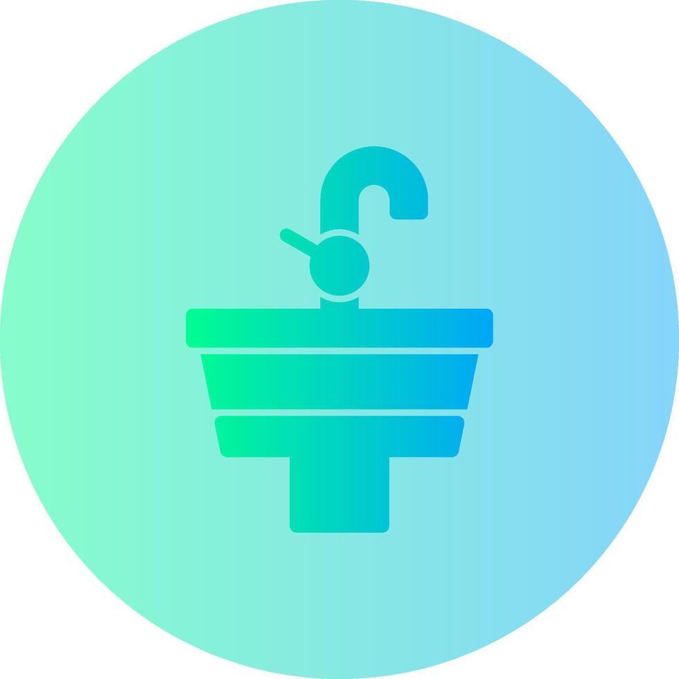 Sink Gradient Circle Icon vector