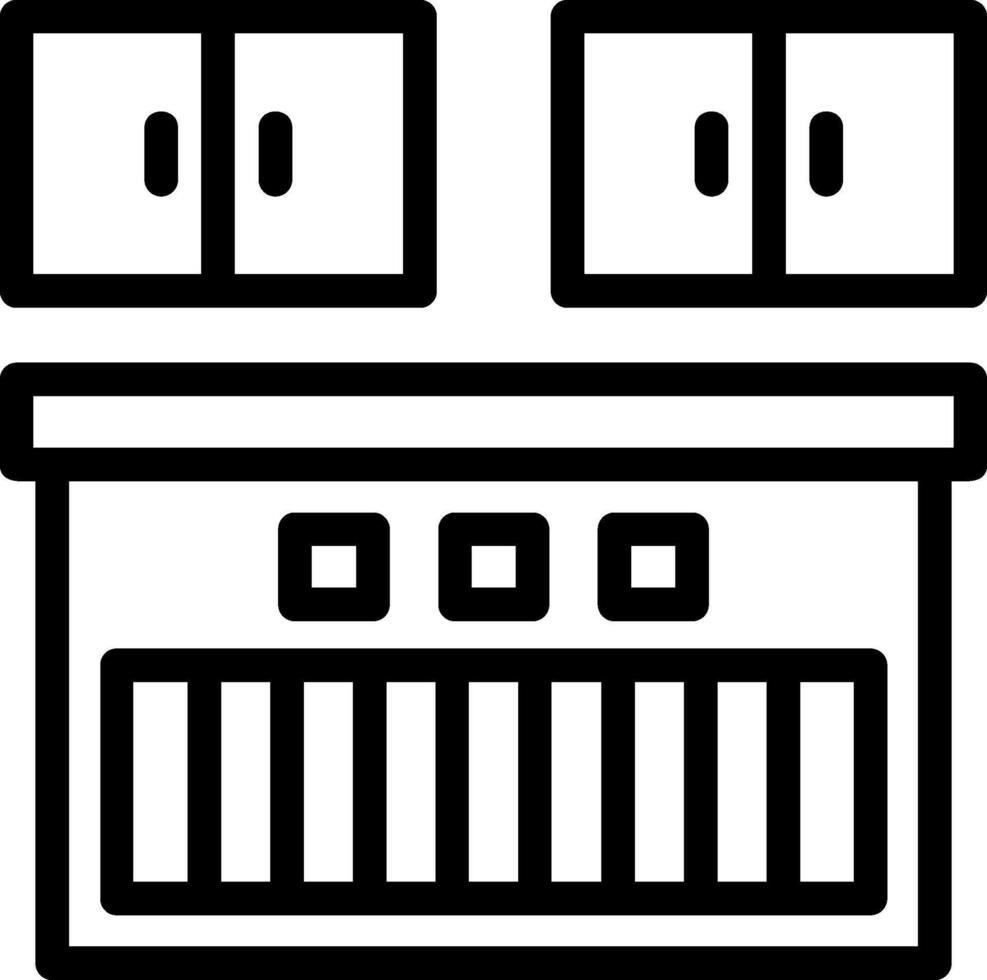 Countertop Line Icon vector