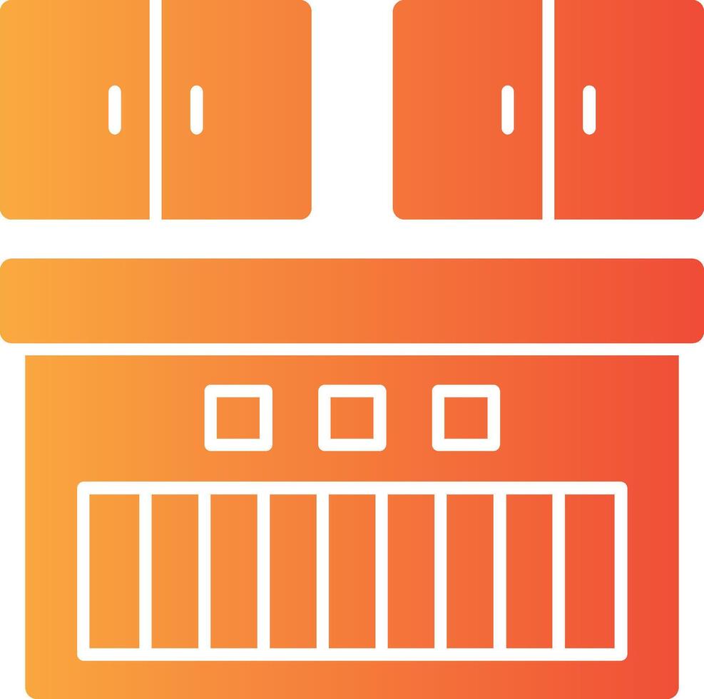 Countertop Solid Multi Gradient Icon vector