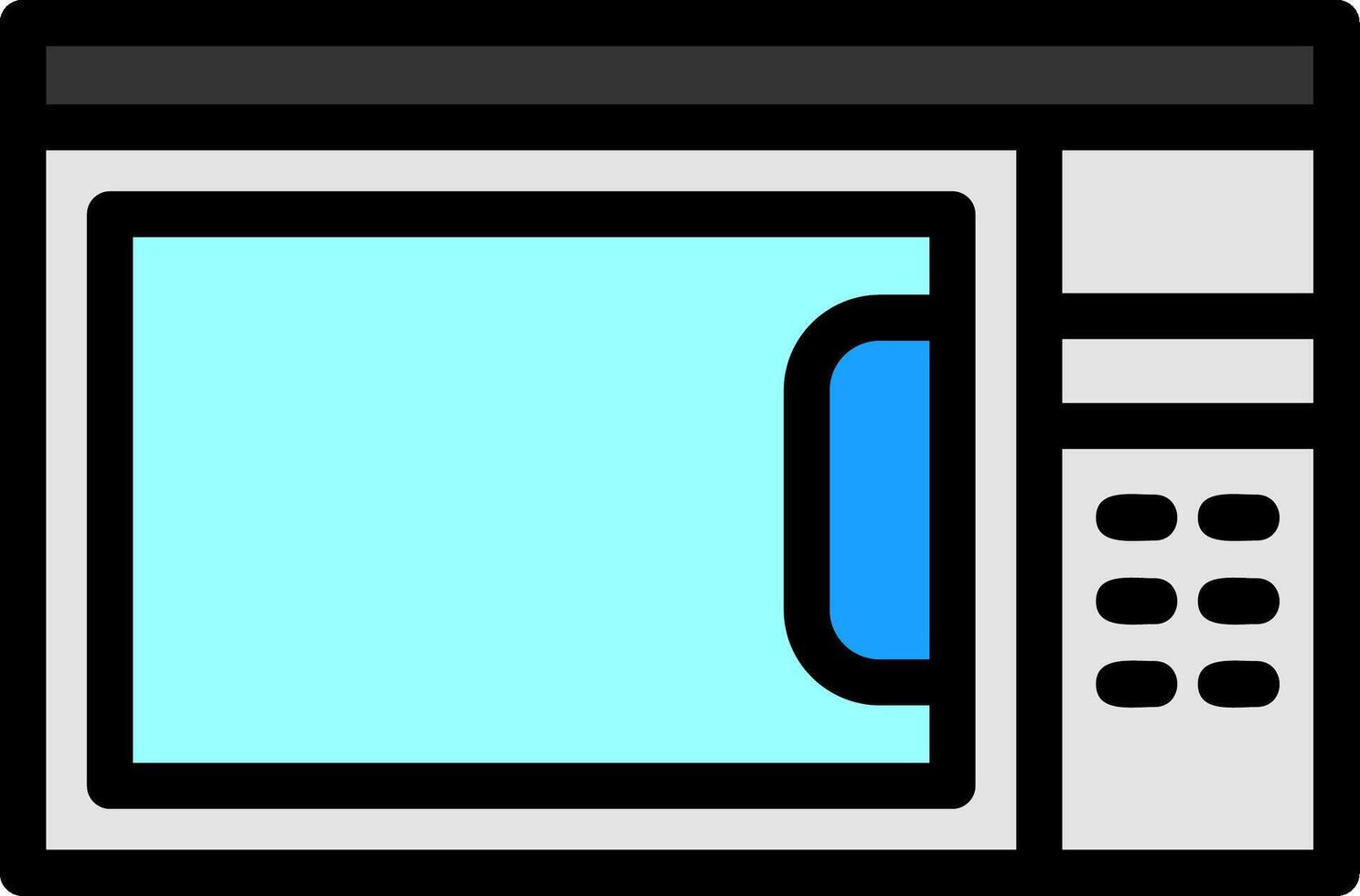 Oven Line Filled Icon vector