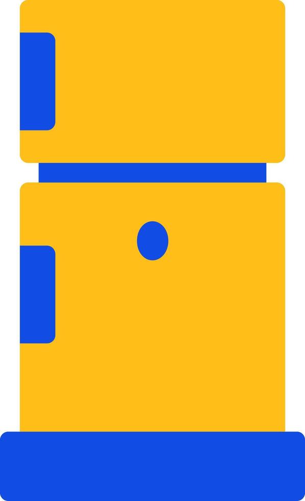 Refrigerator Flat Two Color Icon vector