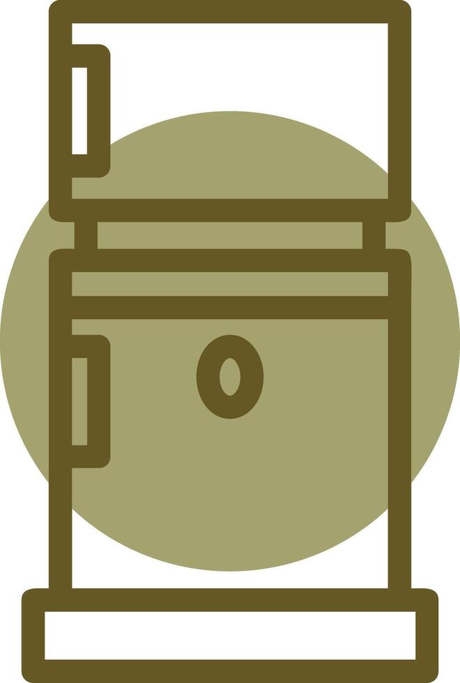 Refrigerator Linear Circle Icon vector