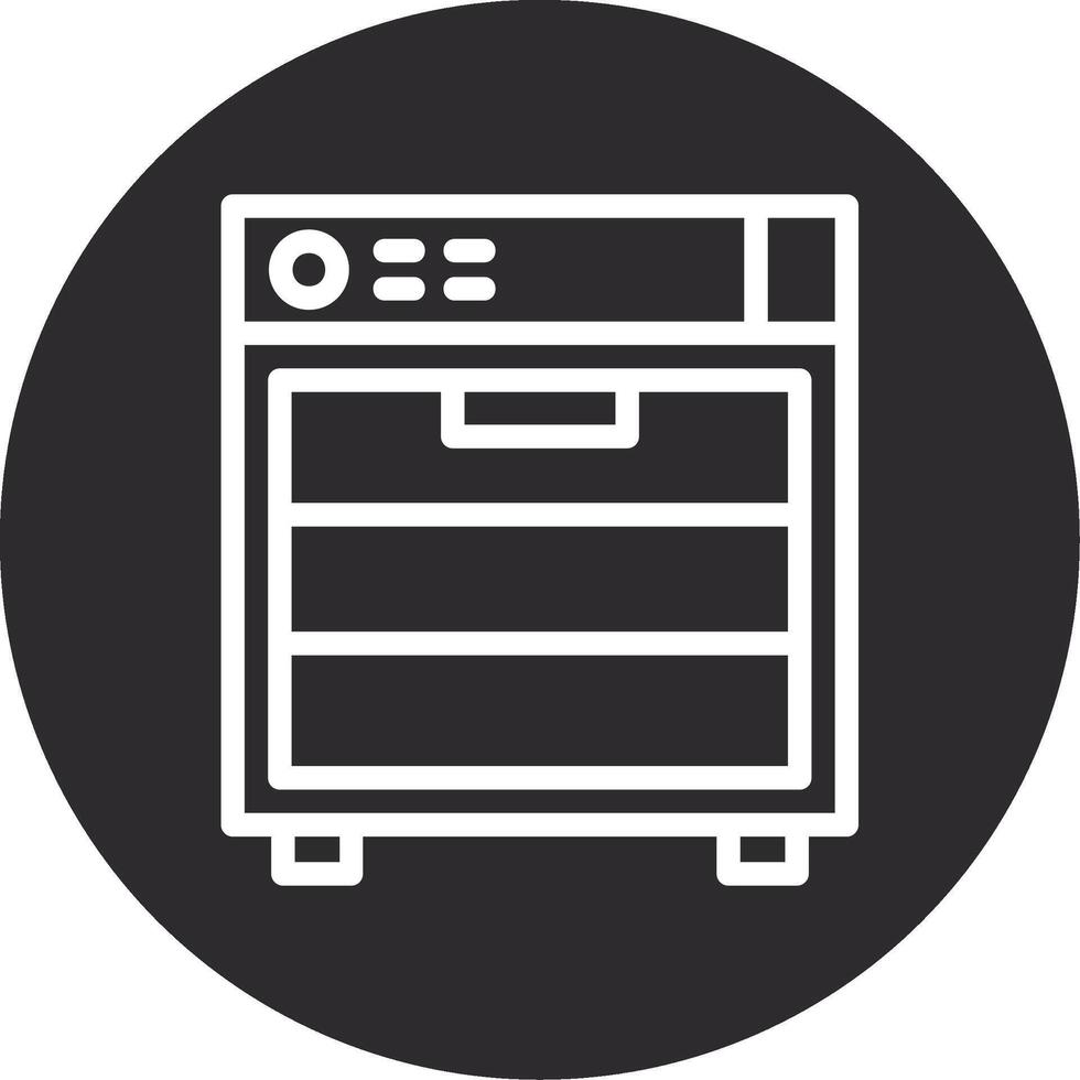 Dishwasher Inverted Icon vector