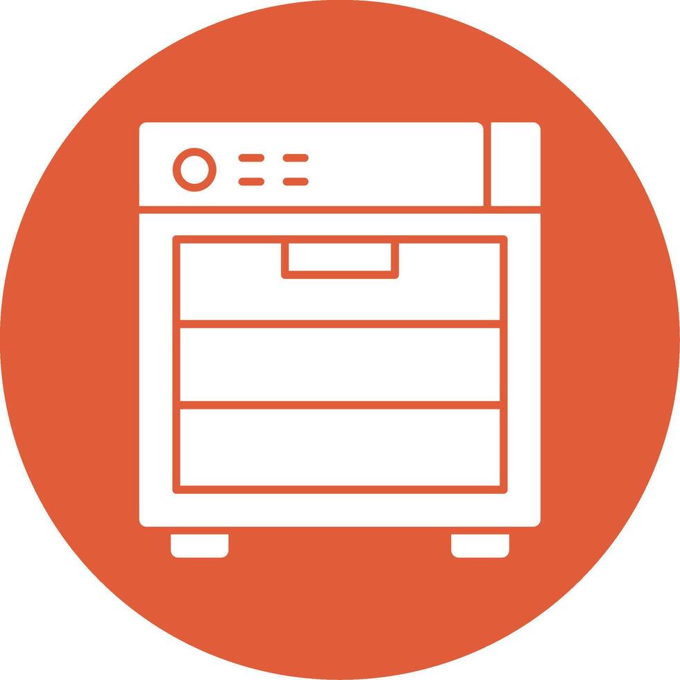 Dishwasher Glyph Circle Icon vector