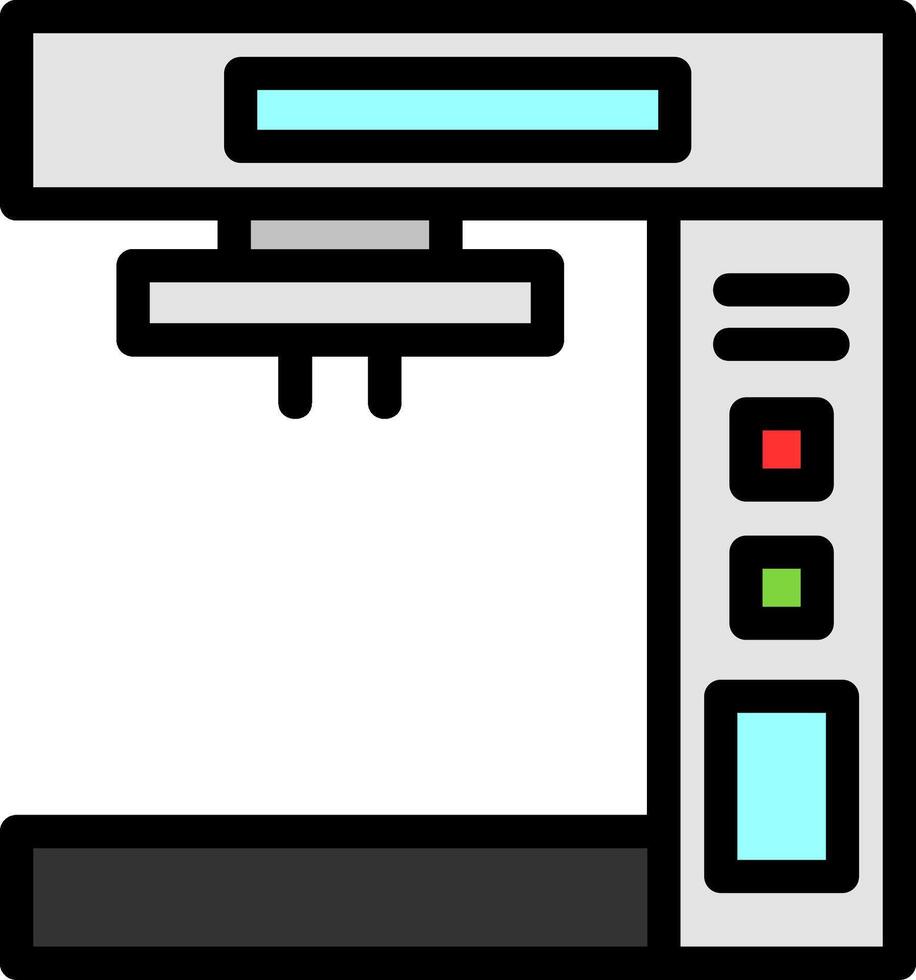 Coffee Maker Line Filled Icon vector