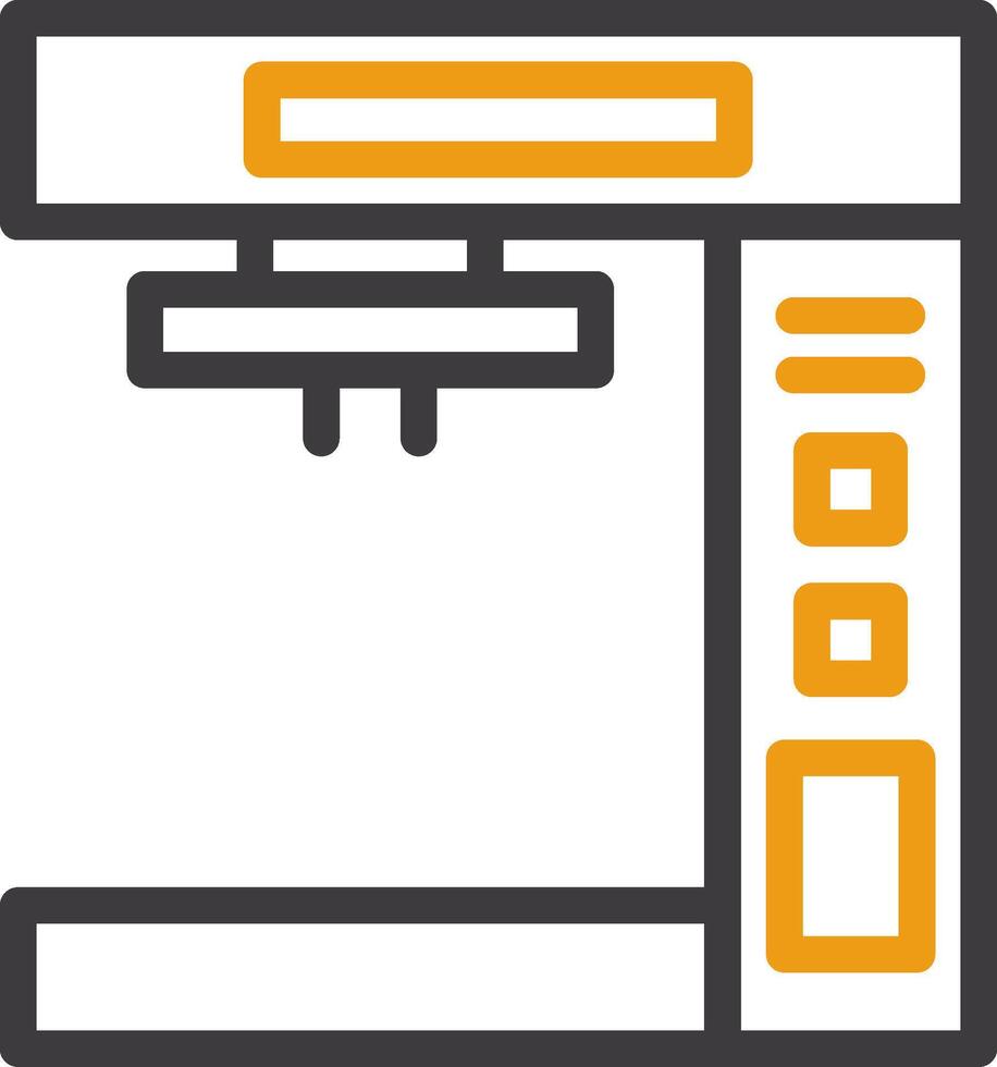 Coffee Maker Line Circle Icon vector