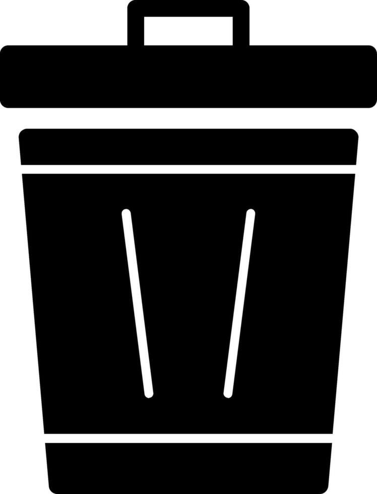 Trash Can Glyph Icon vector