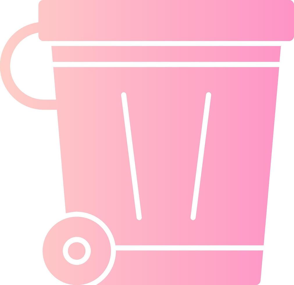 Recycling Bin Solid Multi Gradient Icon vector