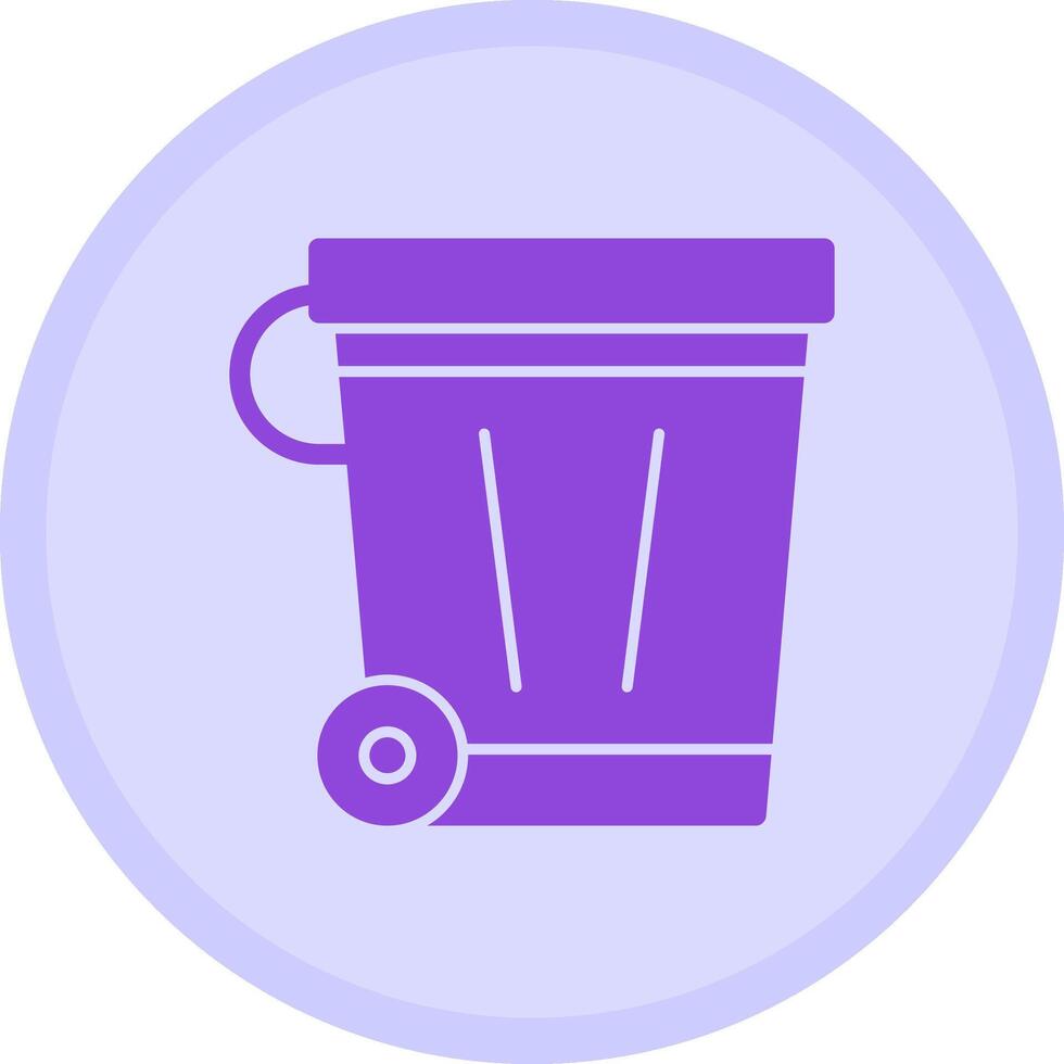 Recycling Bin Multicolor Circle Icon vector