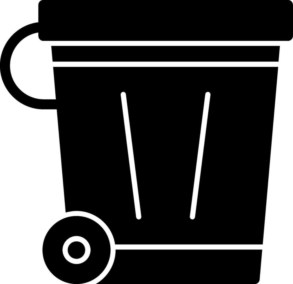 icono de glifo de papelera de reciclaje vector