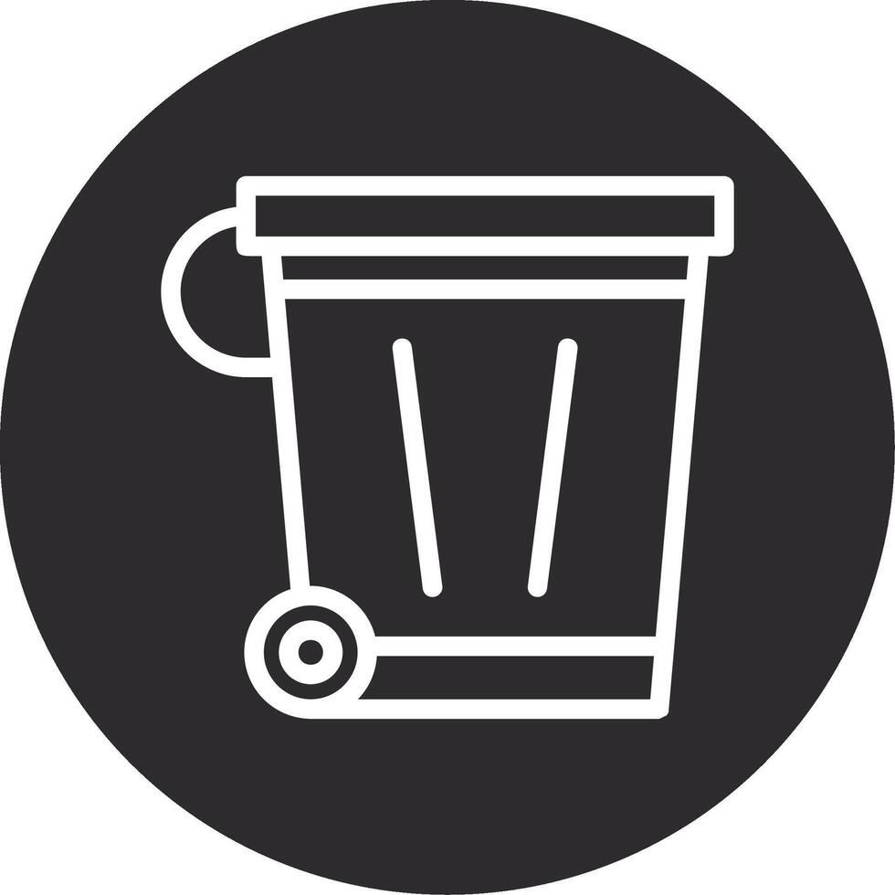 Recycling Bin Inverted Icon vector