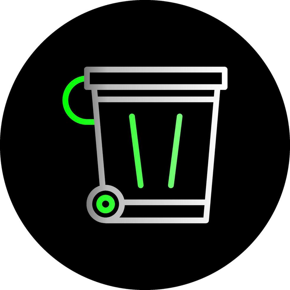 Recycling Bin Dual Gradient Circle Icon vector