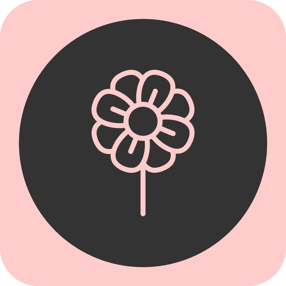 Plant Linear Round Icon vector