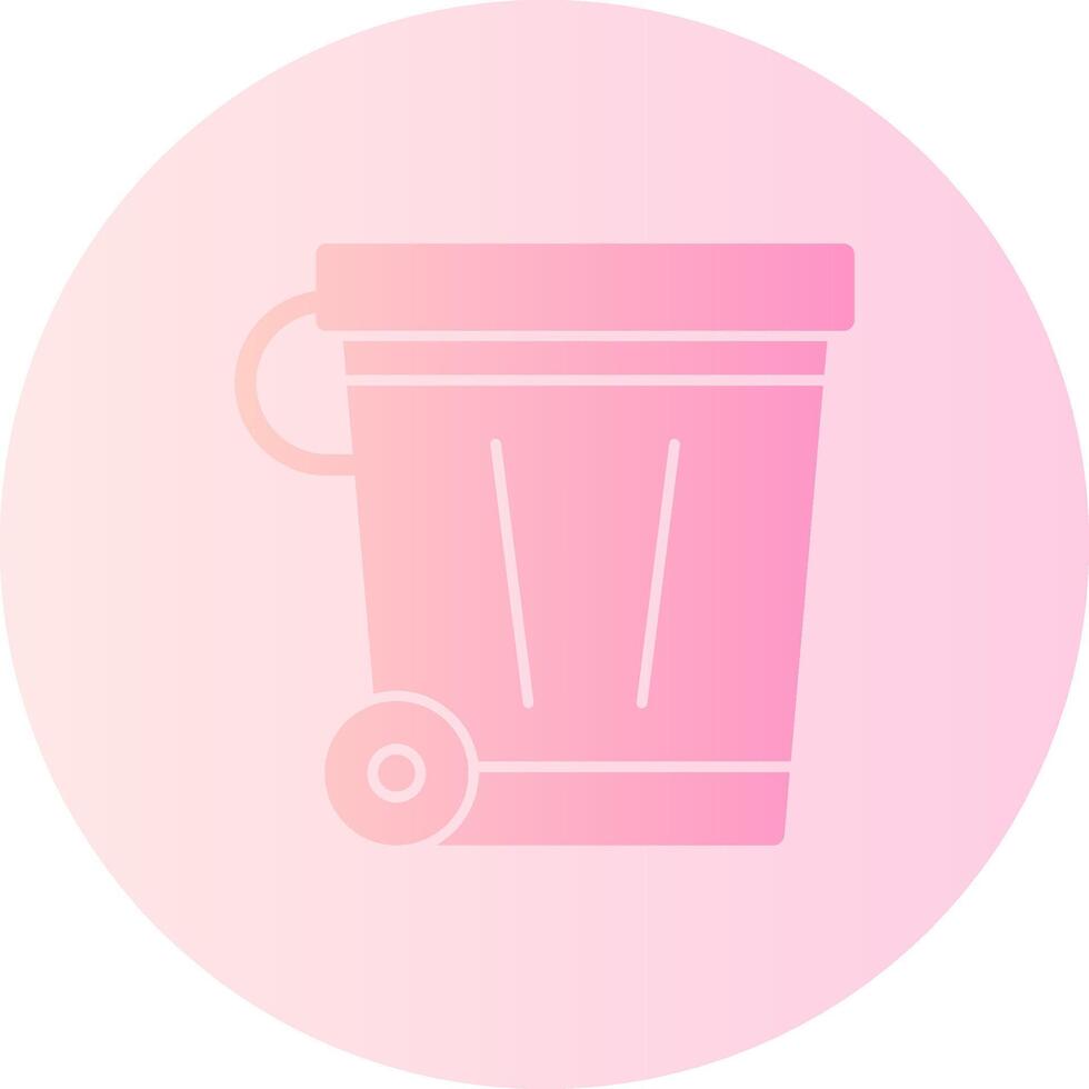 Recycling Bin Gradient Circle Icon vector