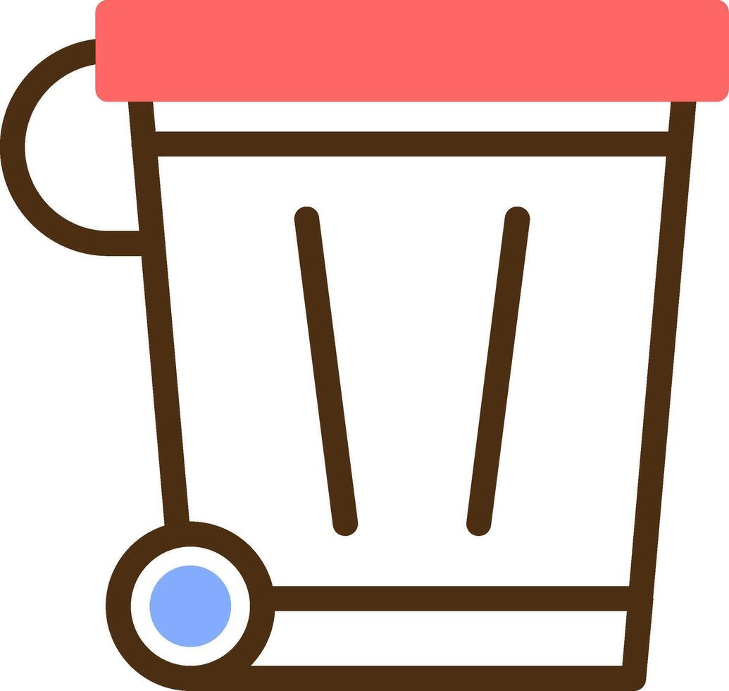 Recycling Bin Color Filled Icon vector