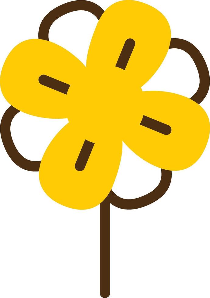 Plant Yellow Lieanr Circle Icon vector