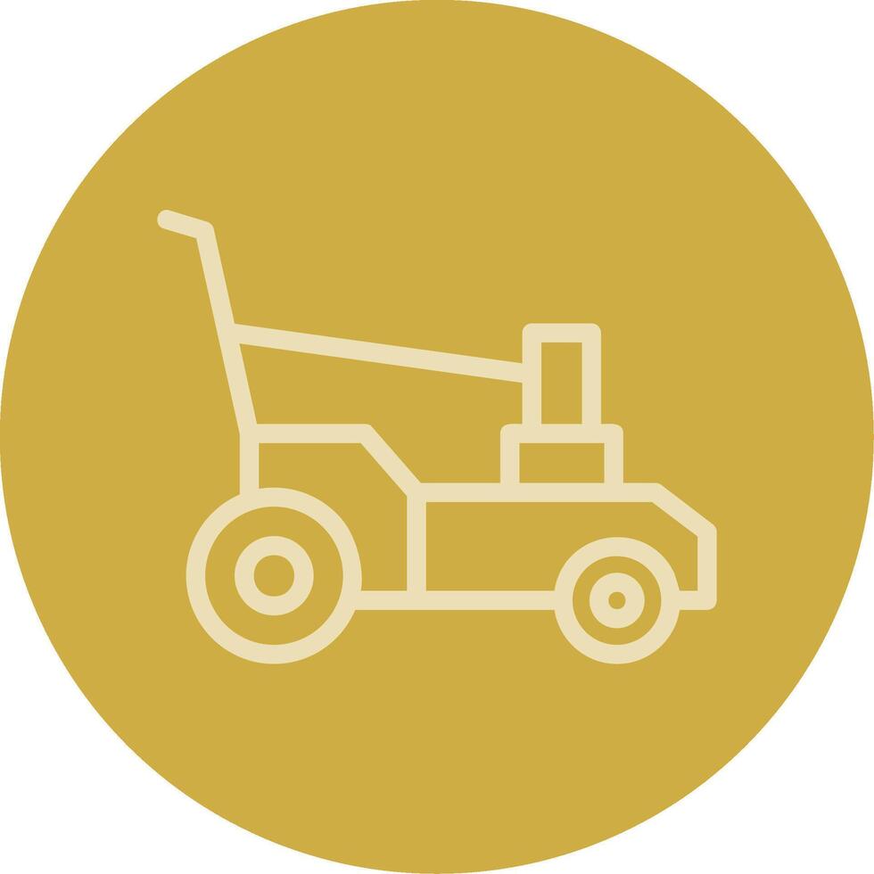 Lawn Mower Line Multi color Icon vector