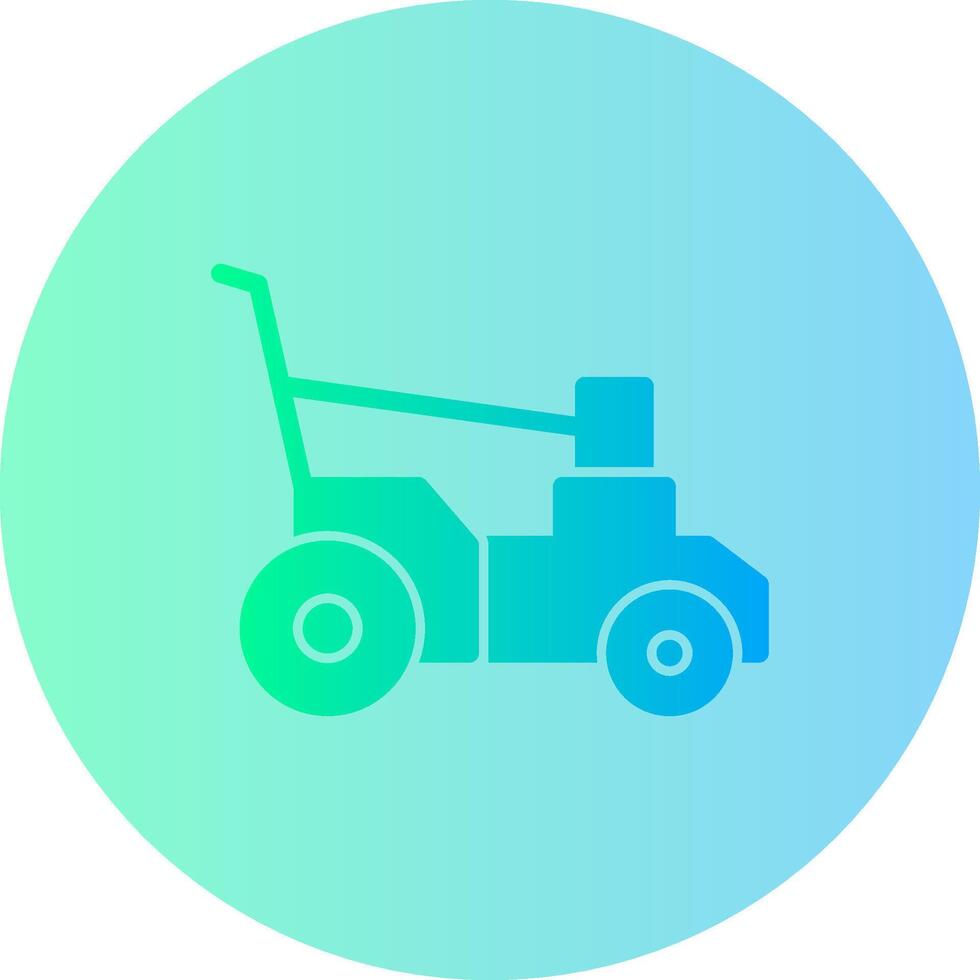 Lawn Mower Gradient Circle Icon vector