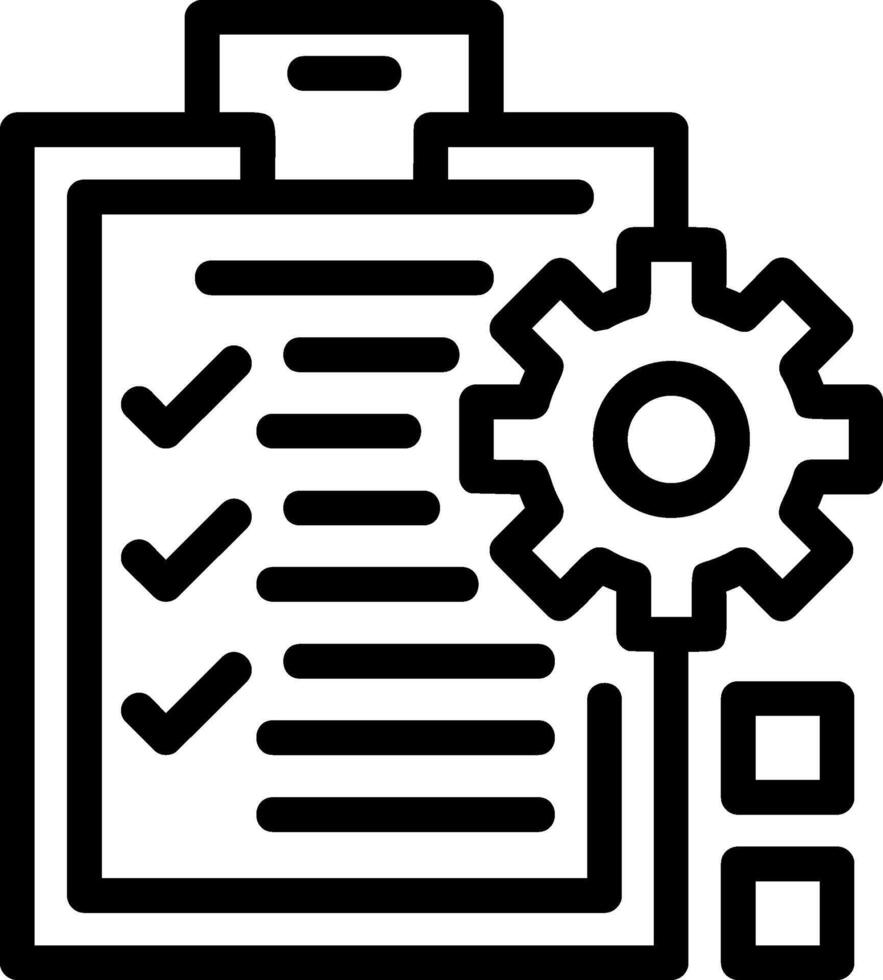 Checklist indicating preparation Line Icon vector