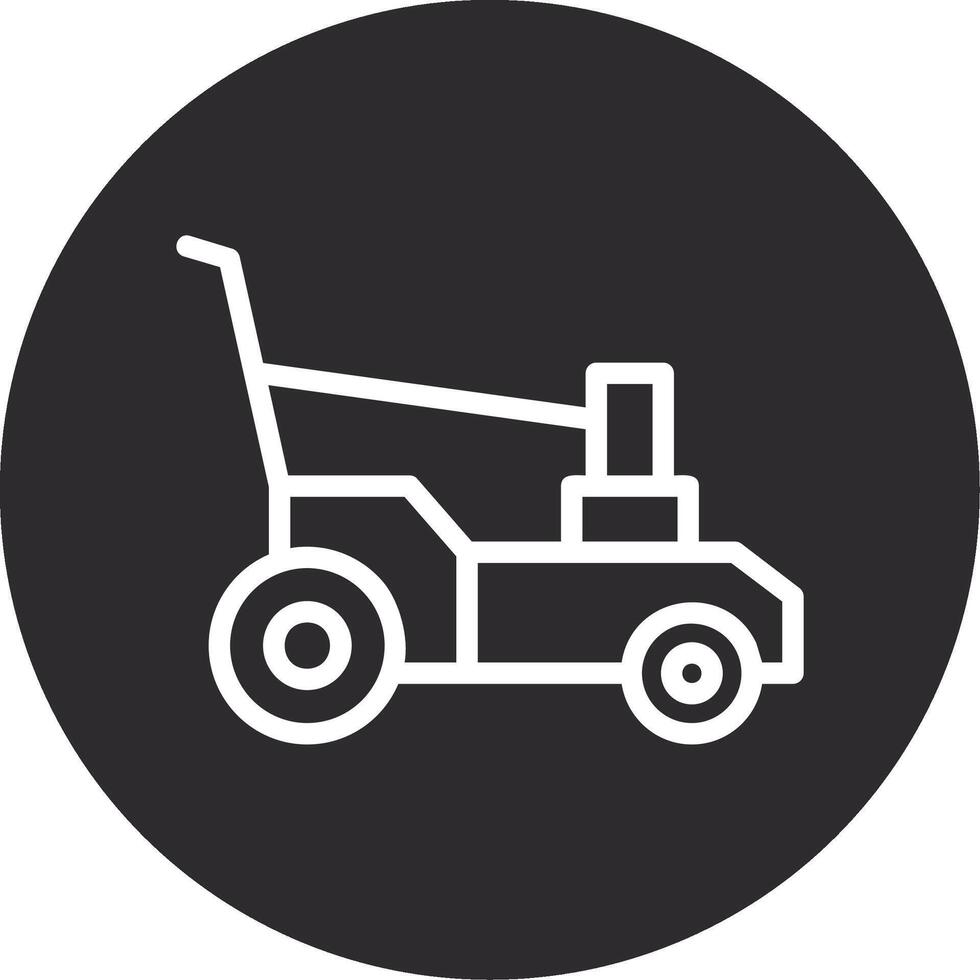 Lawn Mower Inverted Icon vector