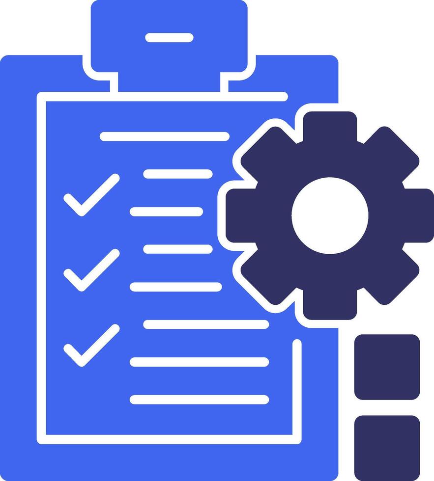 Checklist indicating preparation Solid Two Color Icon vector