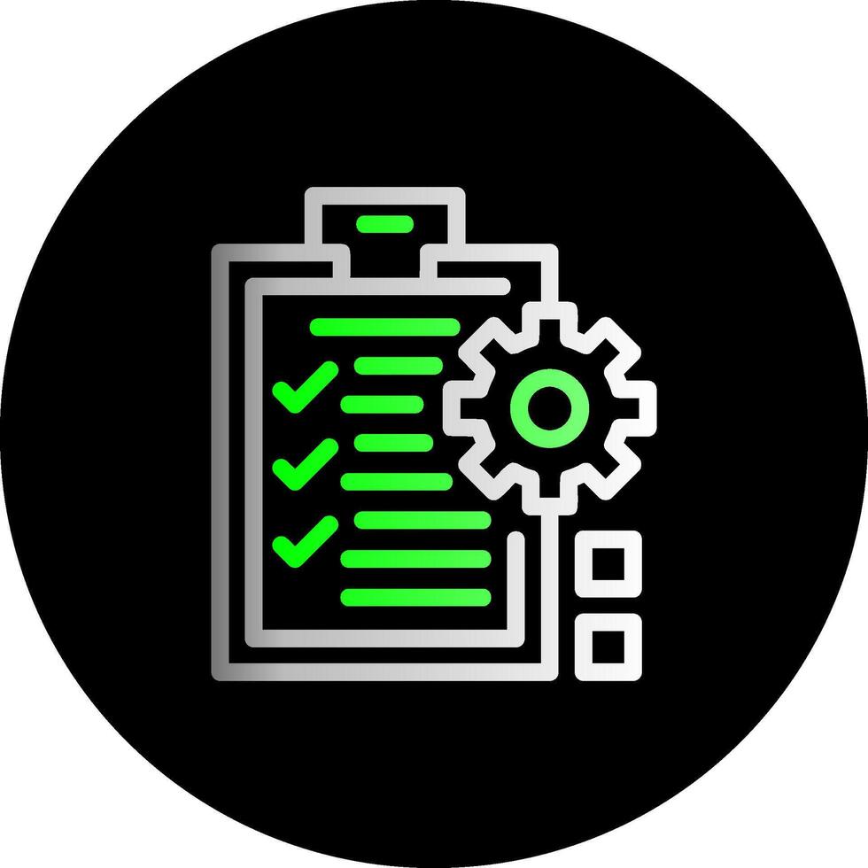 Checklist indicating preparation Dual Gradient Circle Icon vector