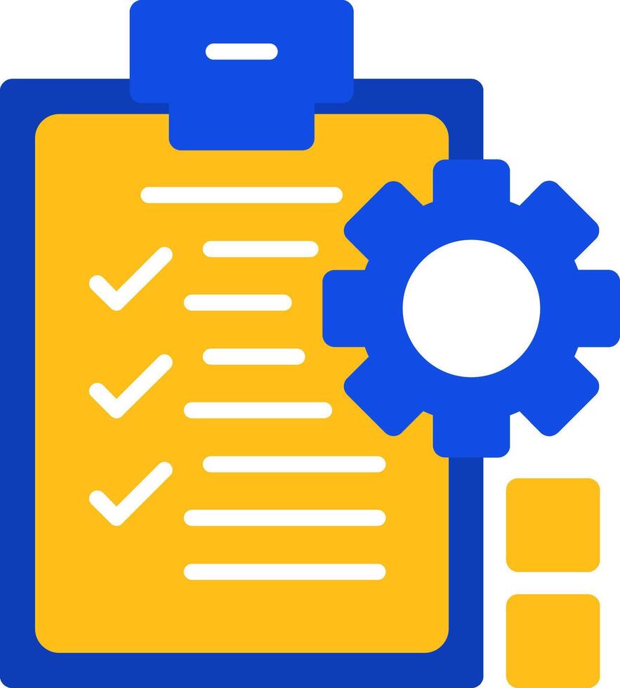 Checklist indicating preparation Flat Two Color Icon vector