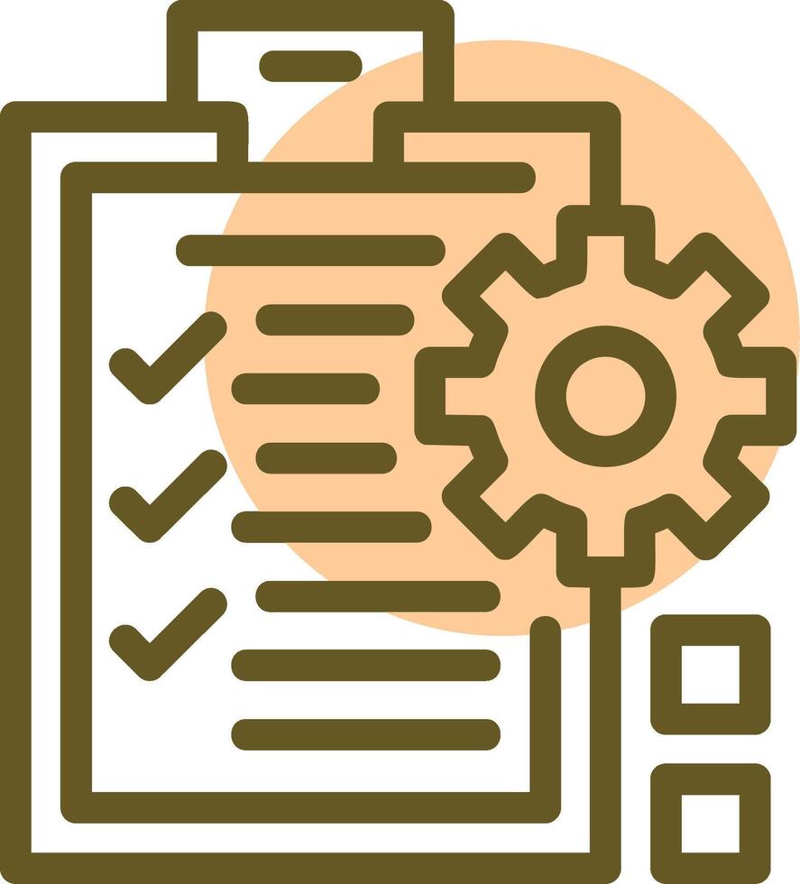 Checklist indicating preparation Linear Circle Icon vector