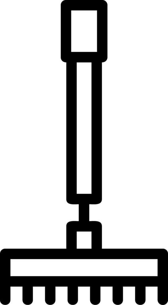Rake Line Icon vector