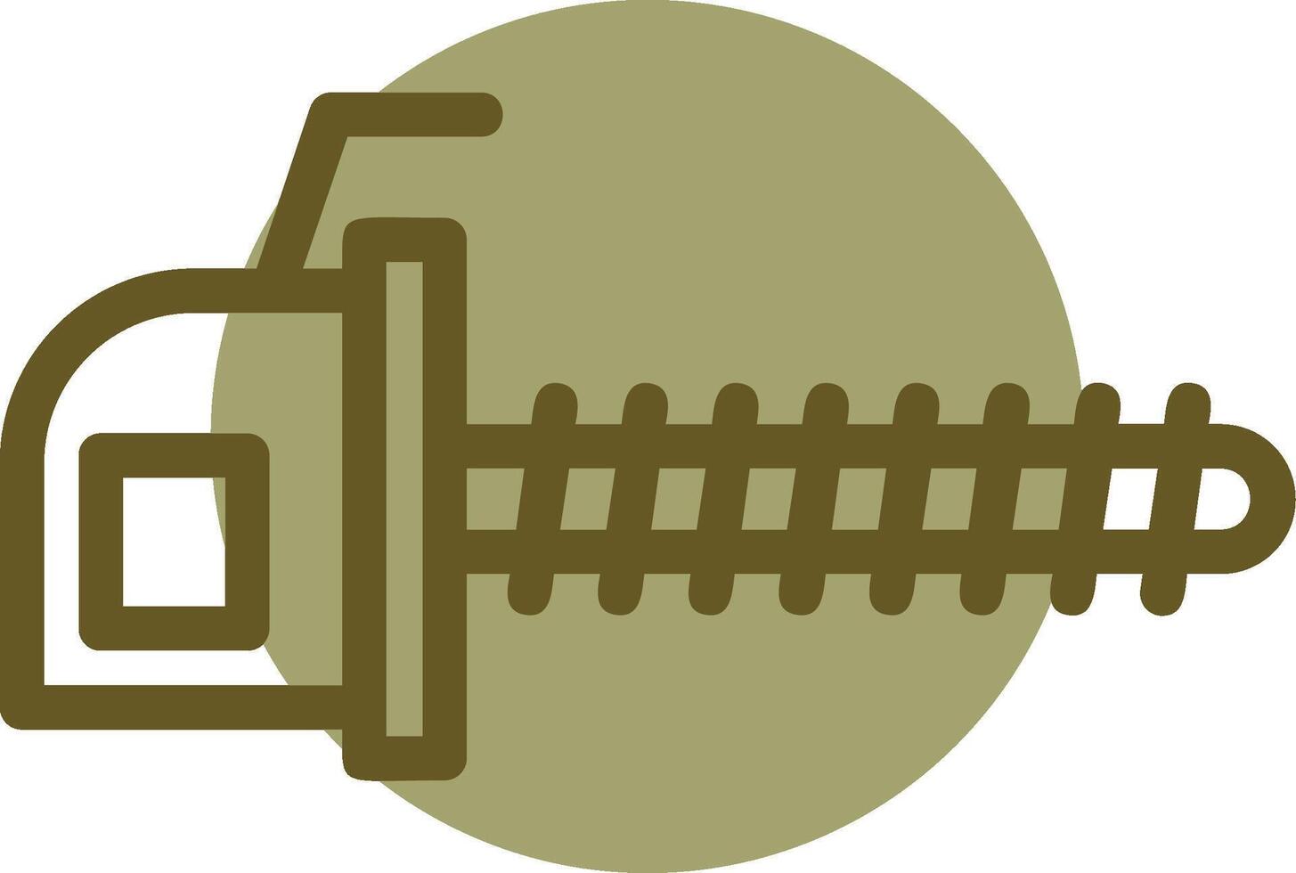 Hedge Trimmer Linear Circle Icon vector